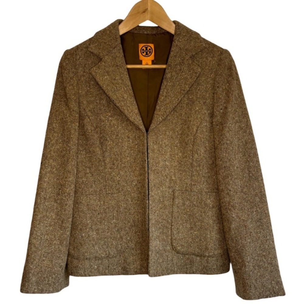 Tory Burch Brown Blazer with Notched Lapel